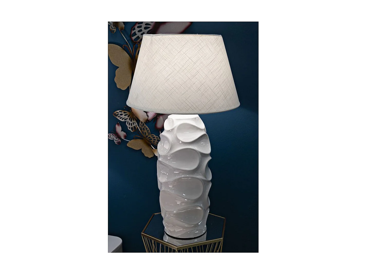 Piantana in ceramica bianca Ø cm 45x83