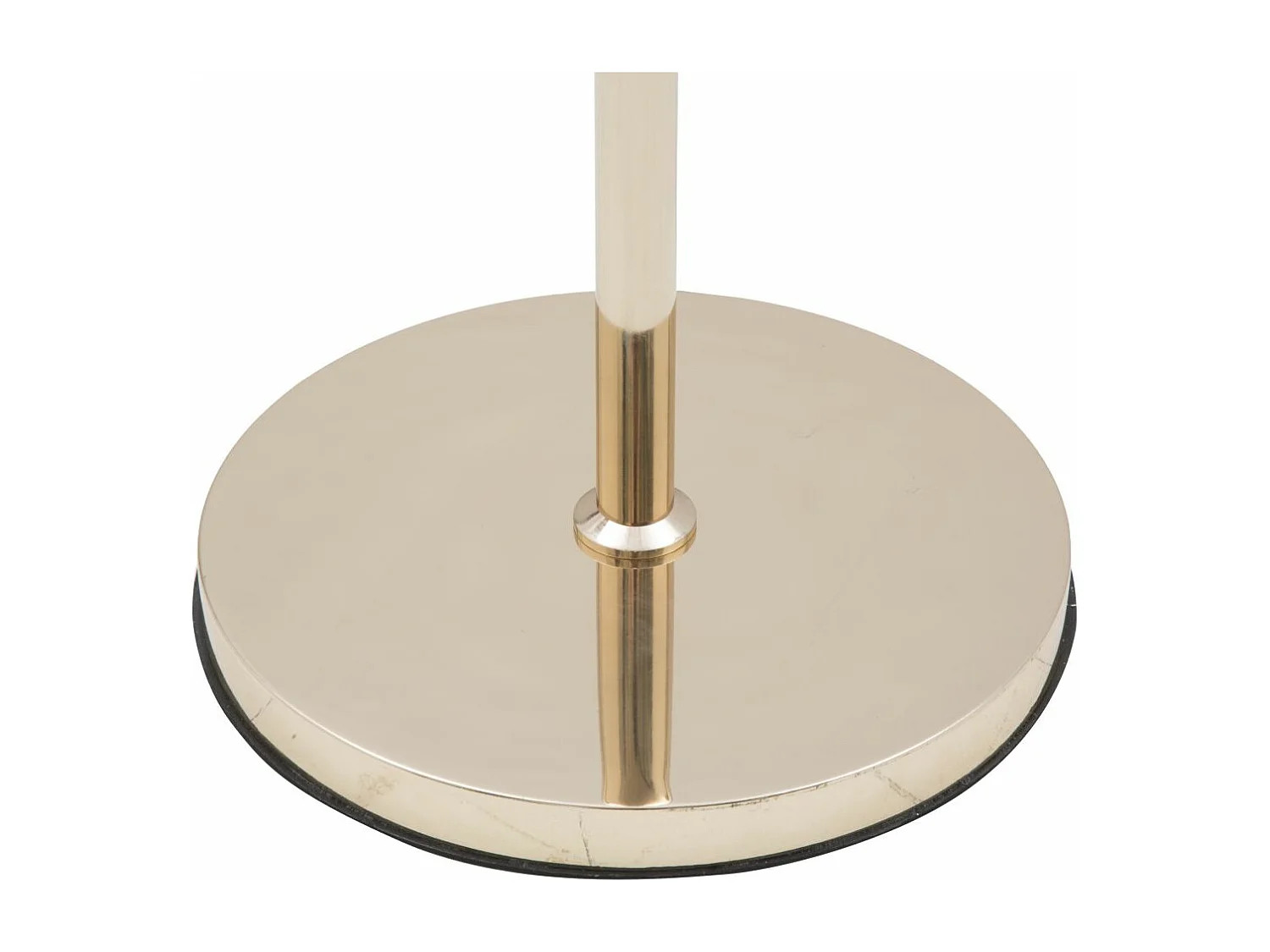 Lampadaire en métal doré avec abat-jour noir Ø cm 40x180