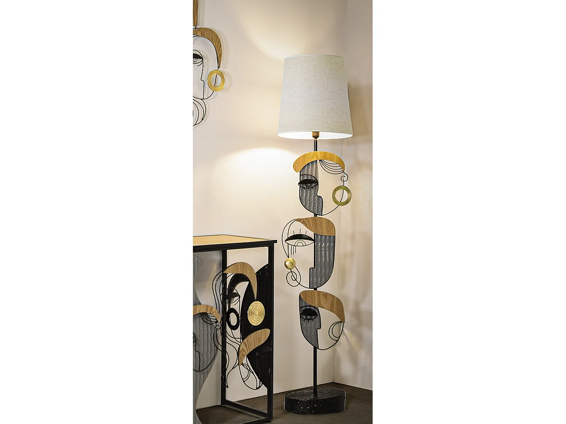 Lampadaire en Métal "Picassy" 162cm Multicolore