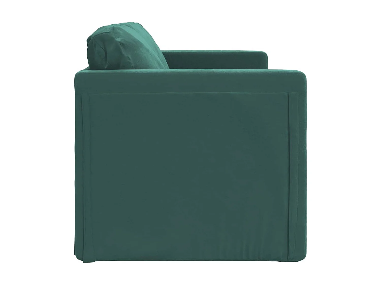 Slaapbank vloermodel 2-in-1 122x204x55 cm fluweel donkergroen