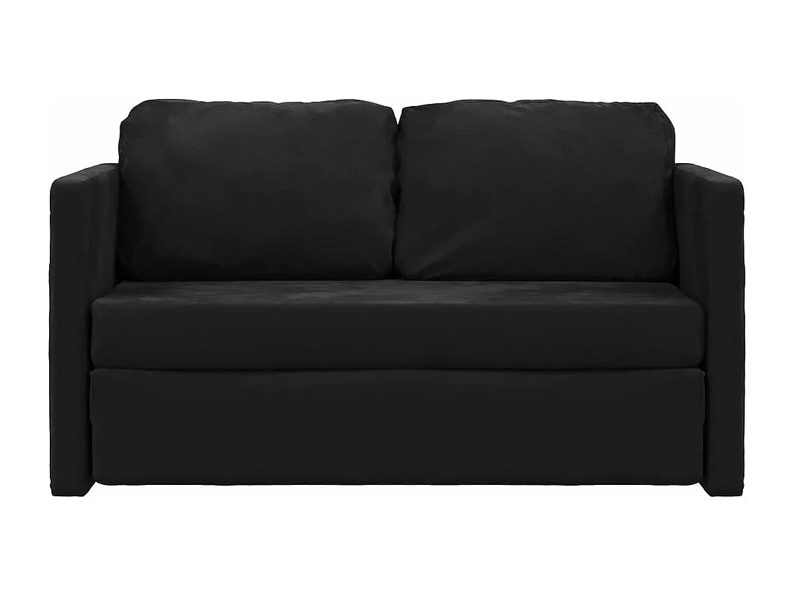 Slaapbank vloermodel 2-in-1 122x204x55 cm fluweel zwart