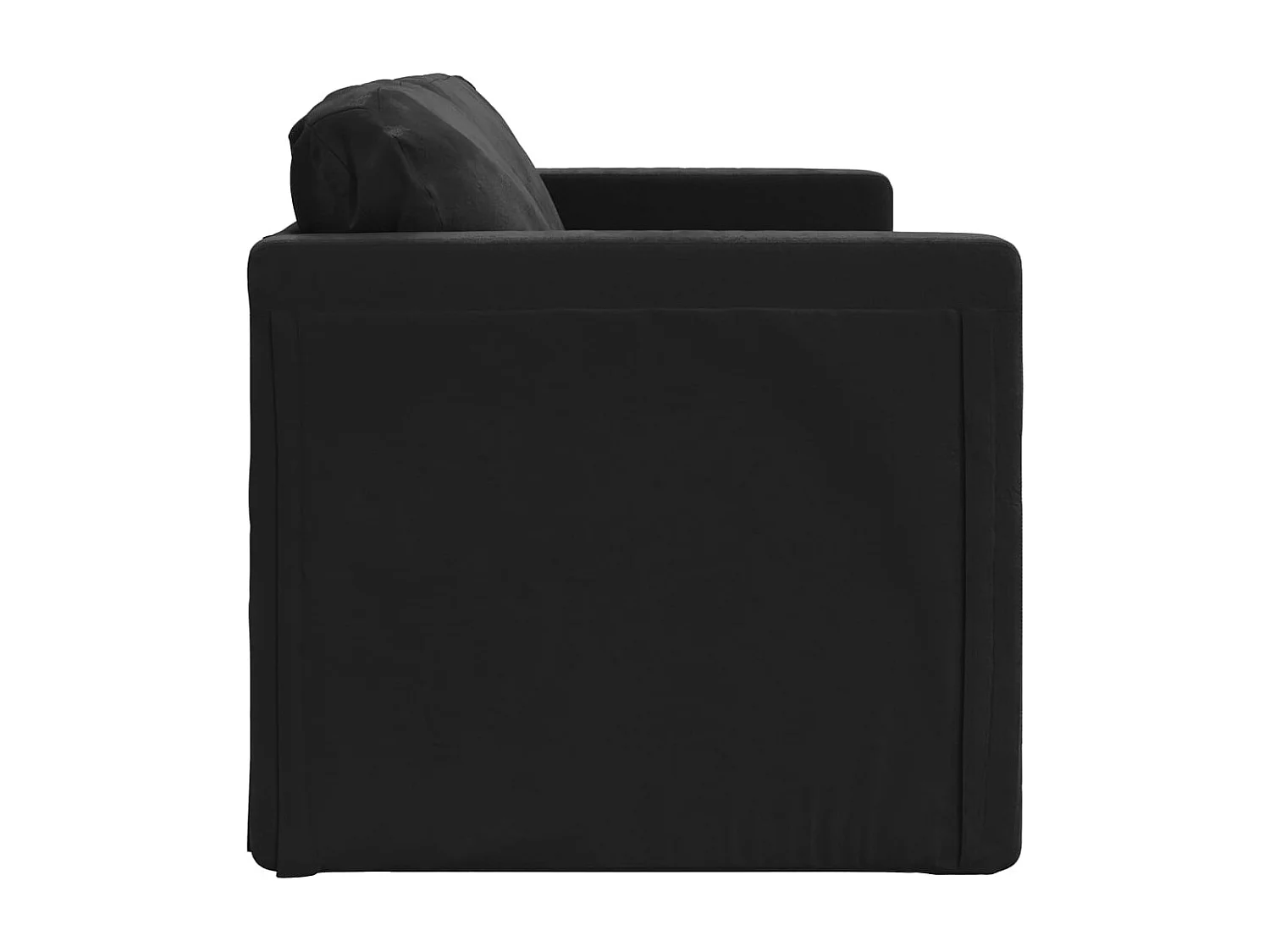 Slaapbank vloermodel 2-in-1 122x204x55 cm fluweel zwart