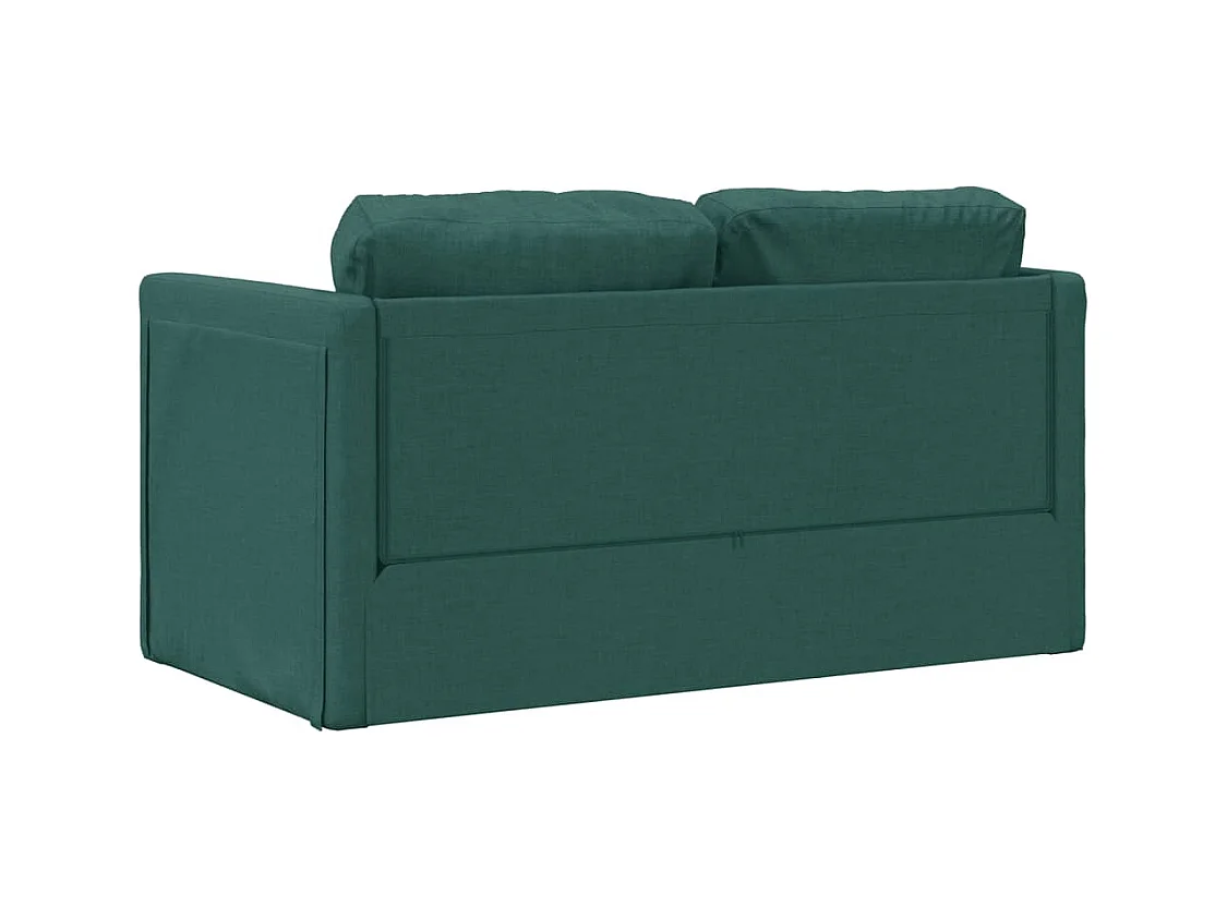 Canapé-lit 2 en 1 vert foncé 112x174x55 cm tissu