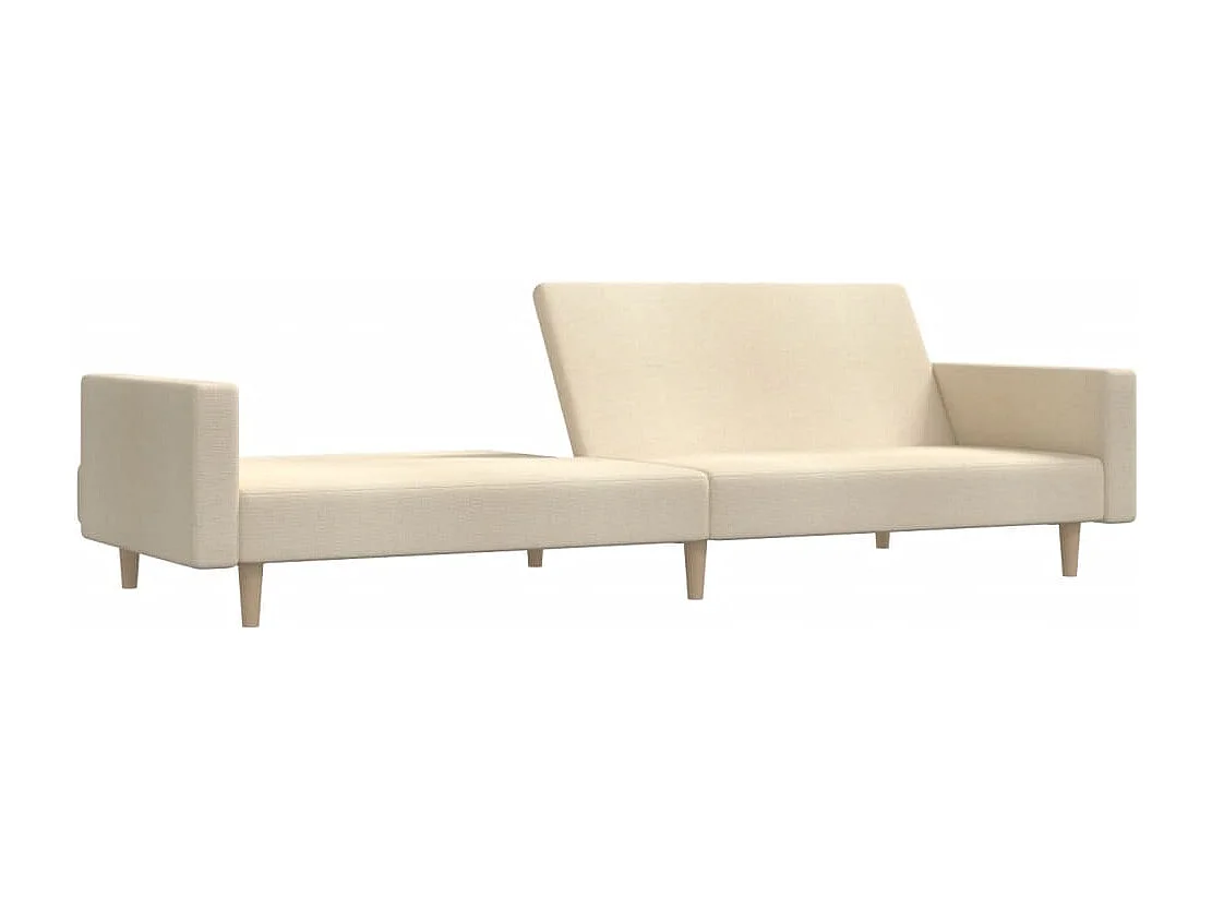 Sofá cama de 2 plazas tela color crema