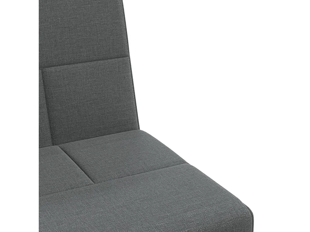 Canapé-lit en forme de L gris foncé 255x140x70 cm tissu