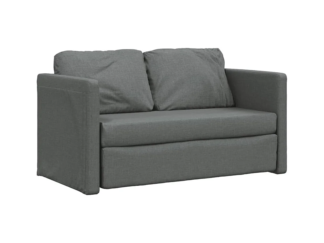 Slaapbank vloermodel 2-in-1 112x174x55 cm stof donkergrijs