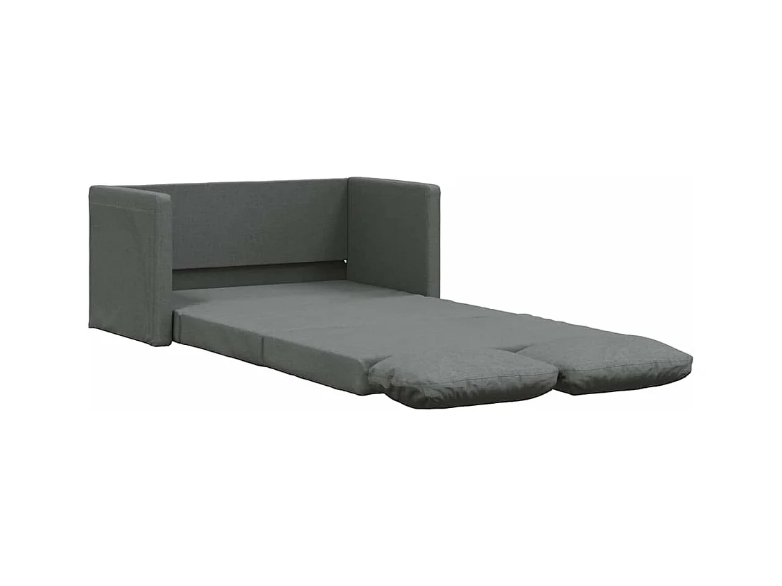 Canapé-lit 2 en 1 gris foncé 112x174x55 cm tissu