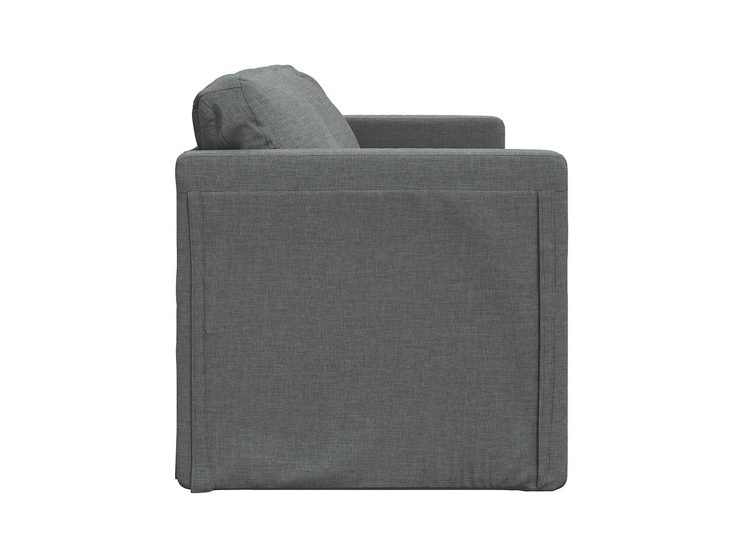 Canapé-lit 2 en 1 gris foncé 112x174x55 cm tissu