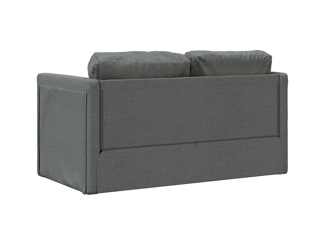 Canapé-lit 2 en 1 gris foncé 112x174x55 cm tissu