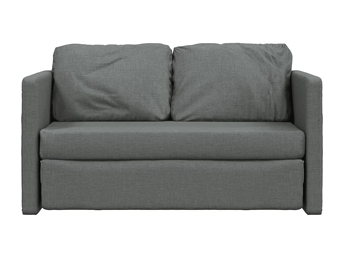 Canapé-lit 2 en 1 gris foncé 112x174x55 cm tissu