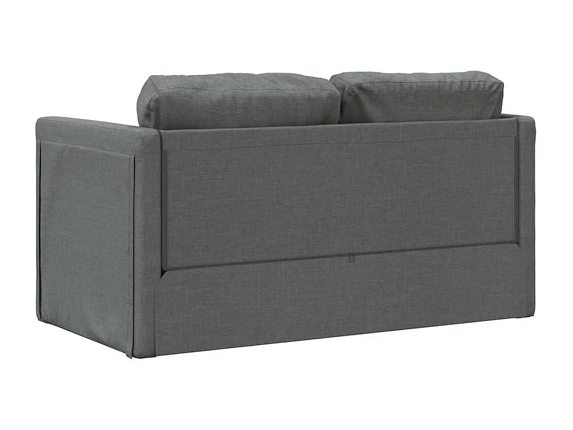 Canapé-lit 2 en 1 gris foncé 112x174x55 cm tissu
