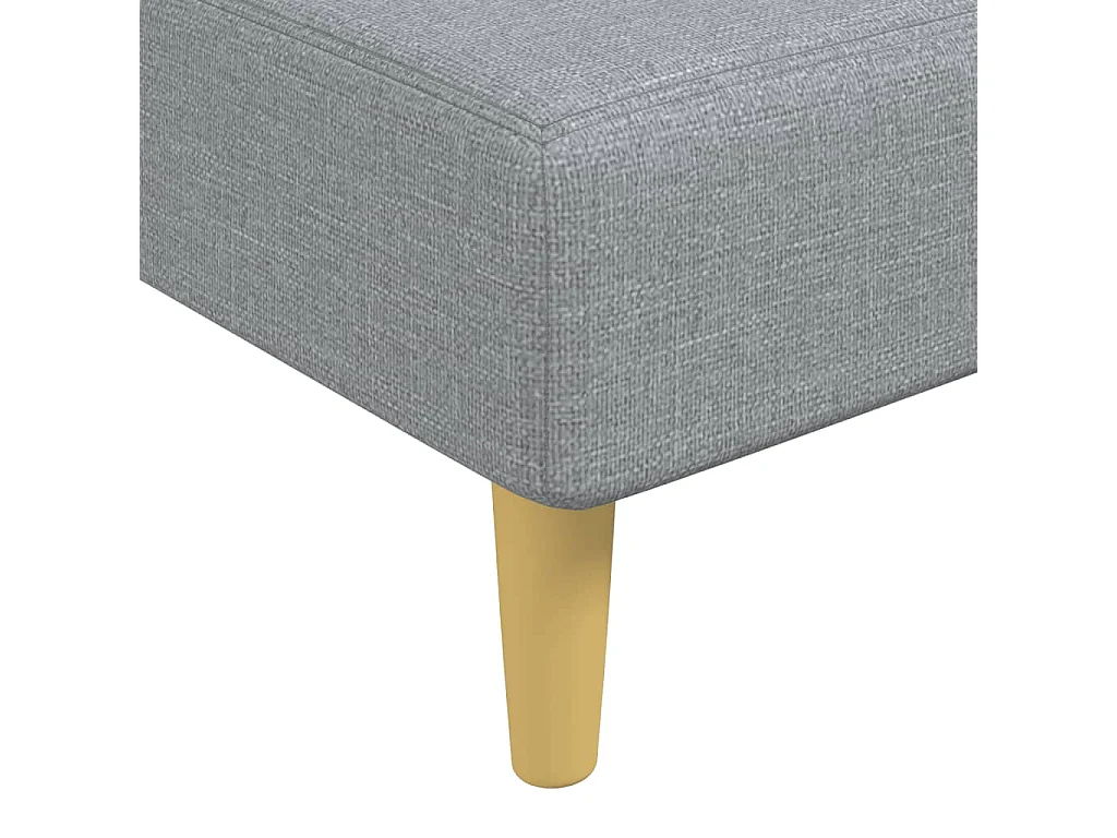 Canapé-lit en forme de L gris clair 279x140x70 cm tissu