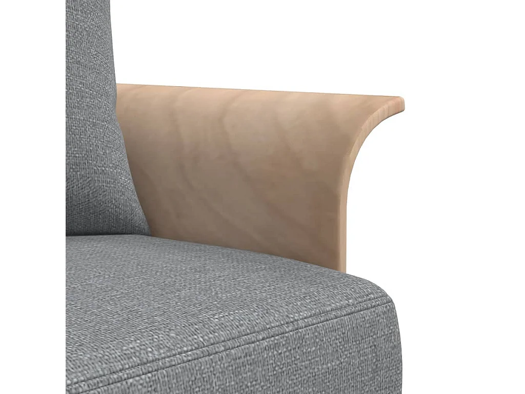 Canapé-lit en forme de L gris clair 279x140x70 cm tissu