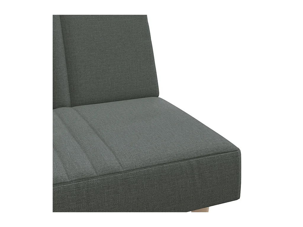 Sofá cama en forma de L tela gris oscuro 255x140x70 cm