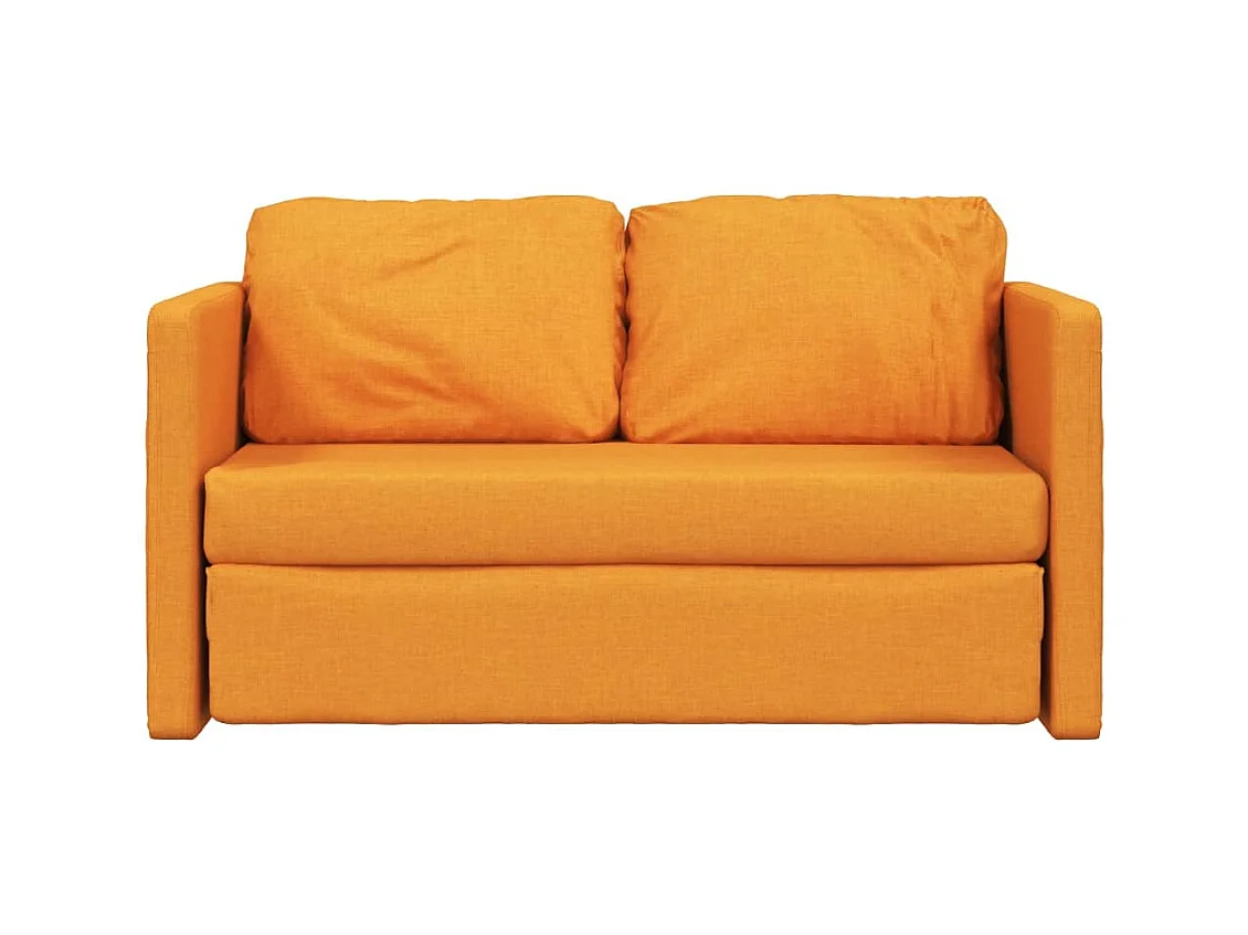 Canapé-lit 2 en 1 jaune foncé 112x174x55 cm tissu