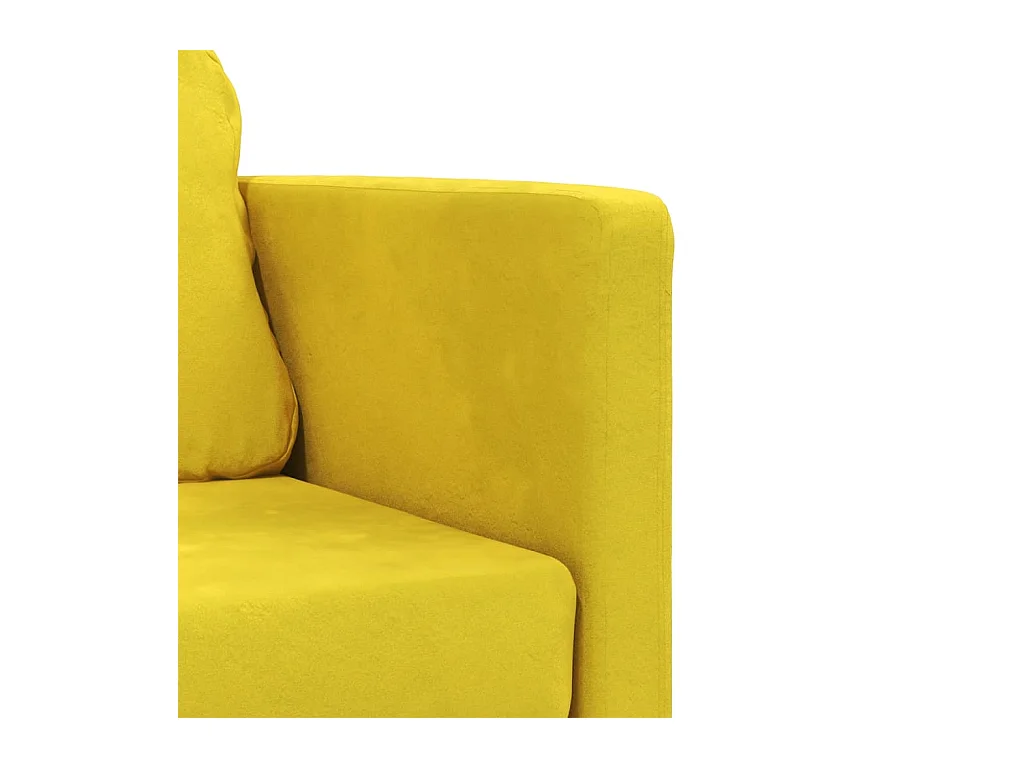 Canapé-lit 2 en 1 jaune foncé 122x204x55 cm velours