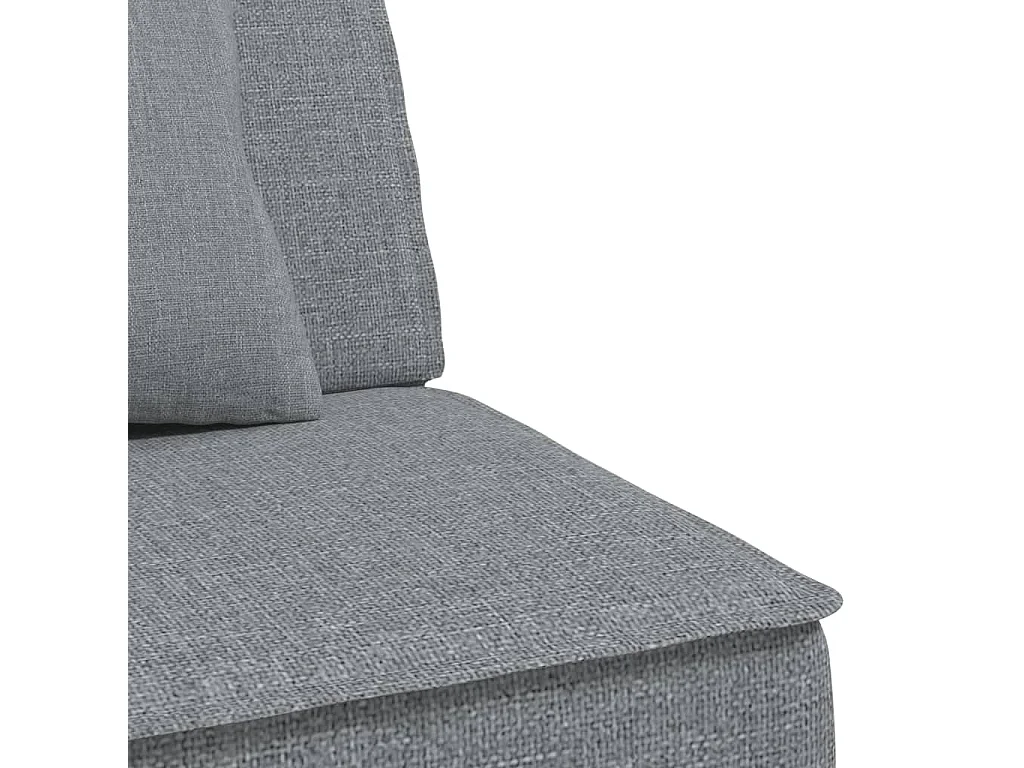 Canapé-lit en forme de L gris clair 255x140x70 cm tissu