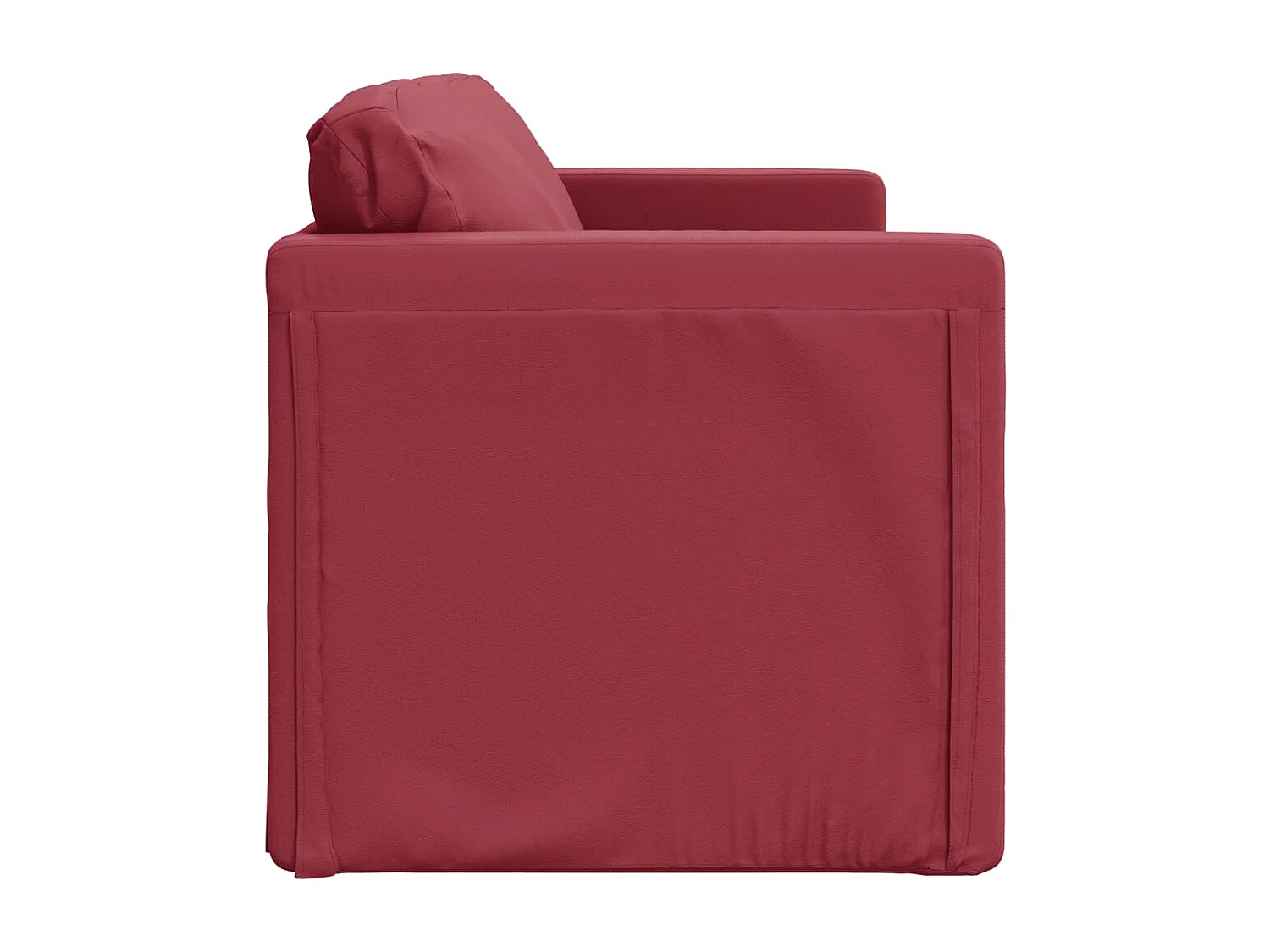 Slaapbank vloermodel 2-in-1 112x174x55 cm kunstleer wijnrood