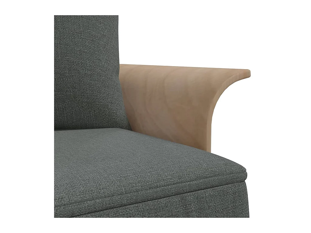 Sofá cama en forma de L tela gris oscuro 279x140x70 cm