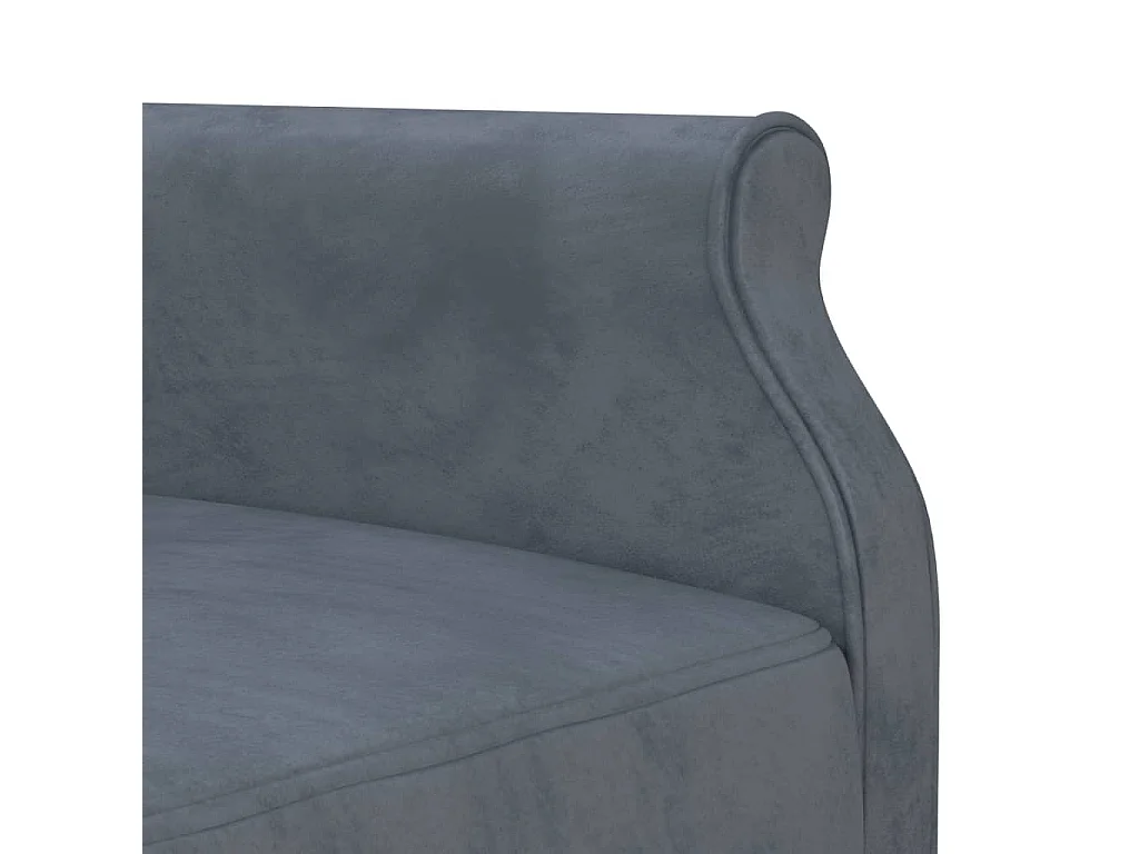 Canapé-lit en forme de L gris 271x140x70 cm velours