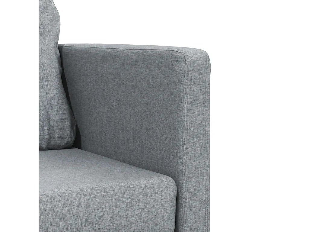 Slaapbank vloermodel 2-in-1 112x174x55 cm stof lichtgrijs