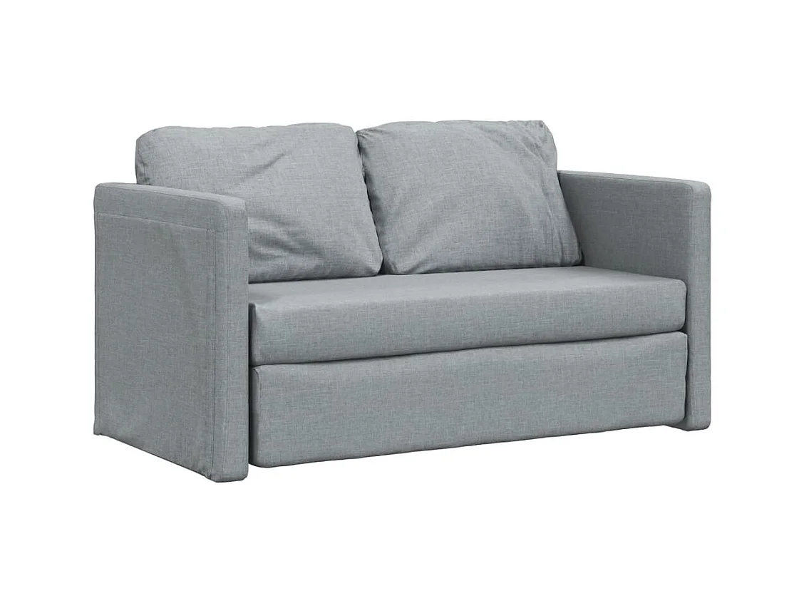 Canapé-lit 2 en 1 gris clair 112x174x55 cm tissu