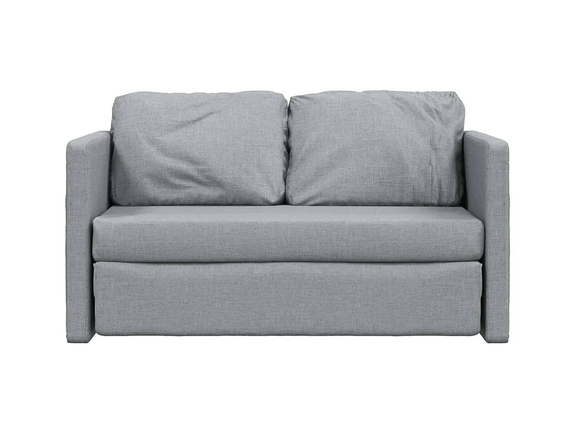 Canapé-lit 2 en 1 gris clair 112x174x55 cm tissu