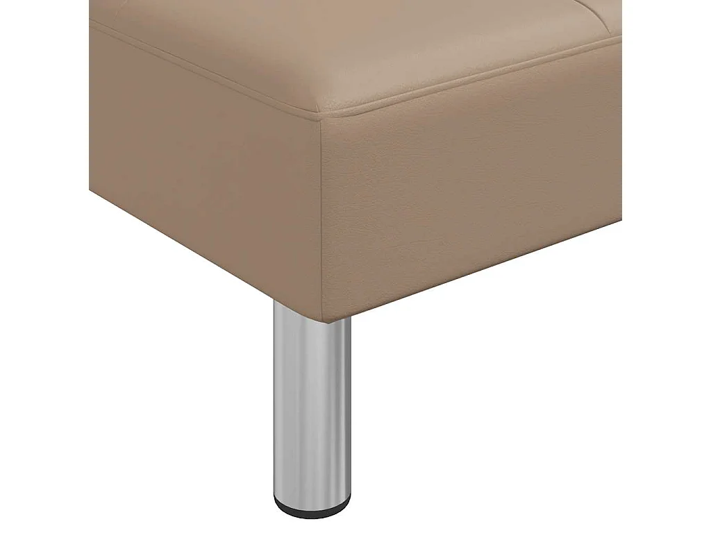 Canapé-lit en forme de L cappuccino 255x140x70 cm similicuir