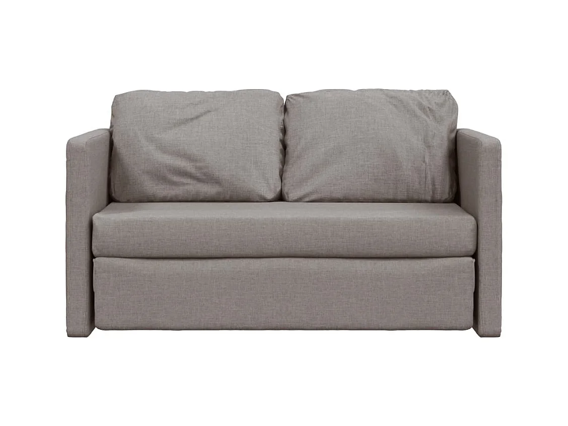 Canapé-lit 2 en 1 taupe 112x174x55 cm tissu