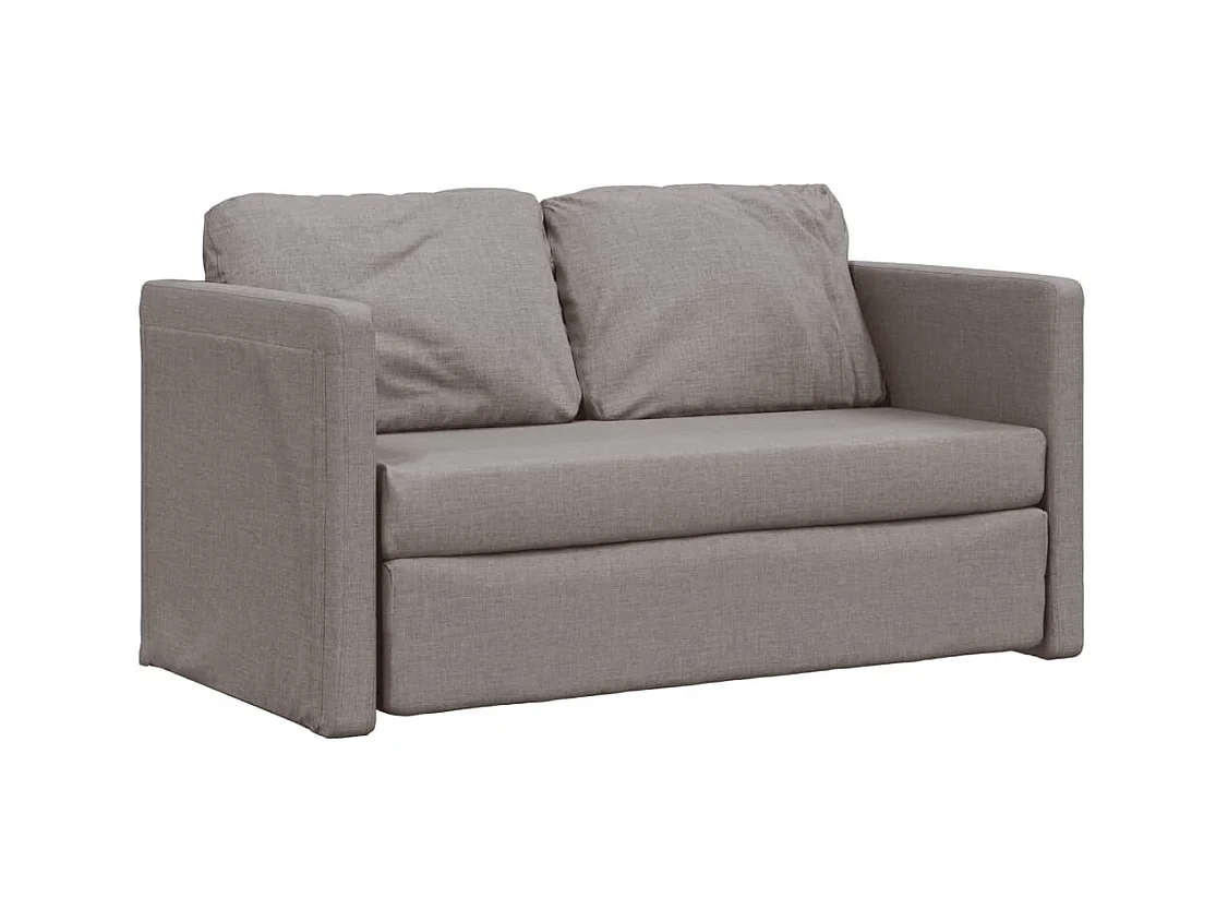 Canapé-lit 2 en 1 taupe 112x174x55 cm tissu