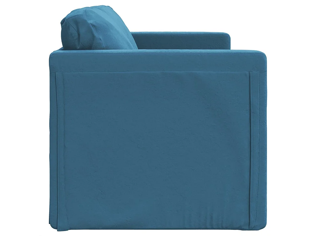 Canapé-lit 2 en 1 bleu 122x204x55 cm velours