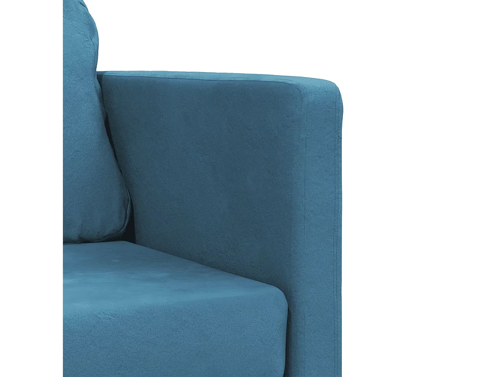 Canapé-lit 2 en 1 bleu 122x204x55 cm velours