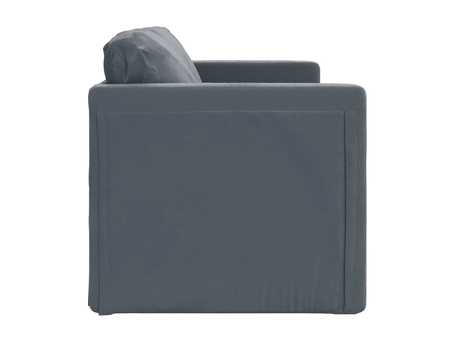 Canapé-lit 2 en 1 gris foncé 122x204x55 cm velours