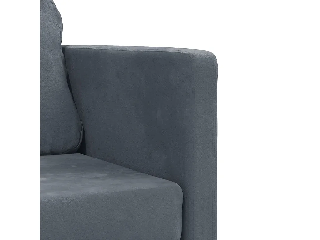 Canapé-lit 2 en 1 gris foncé 122x204x55 cm velours