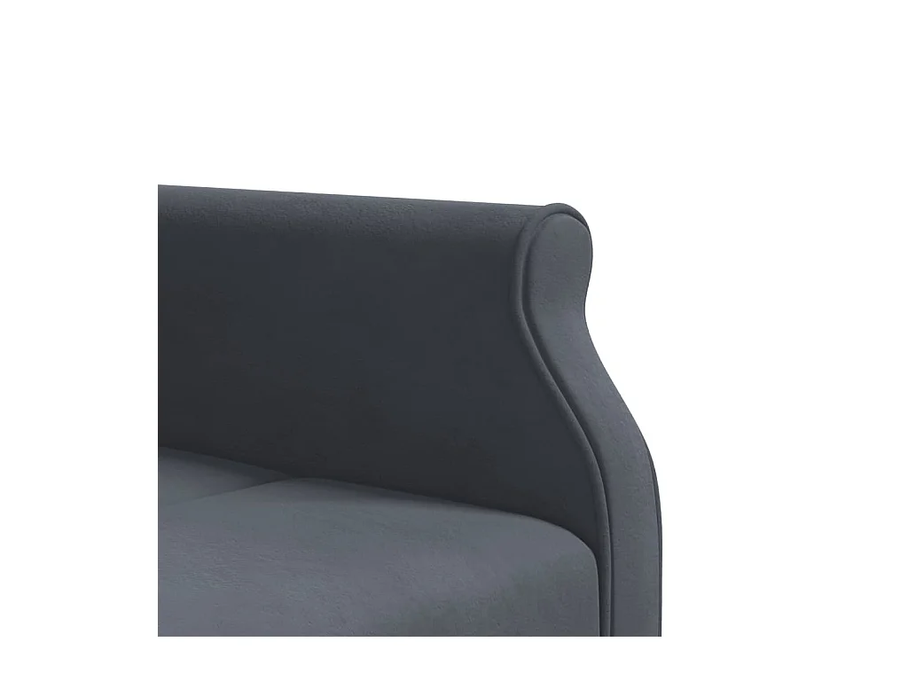 Canapé-lit en forme de L gris 271x140x70 cm velours