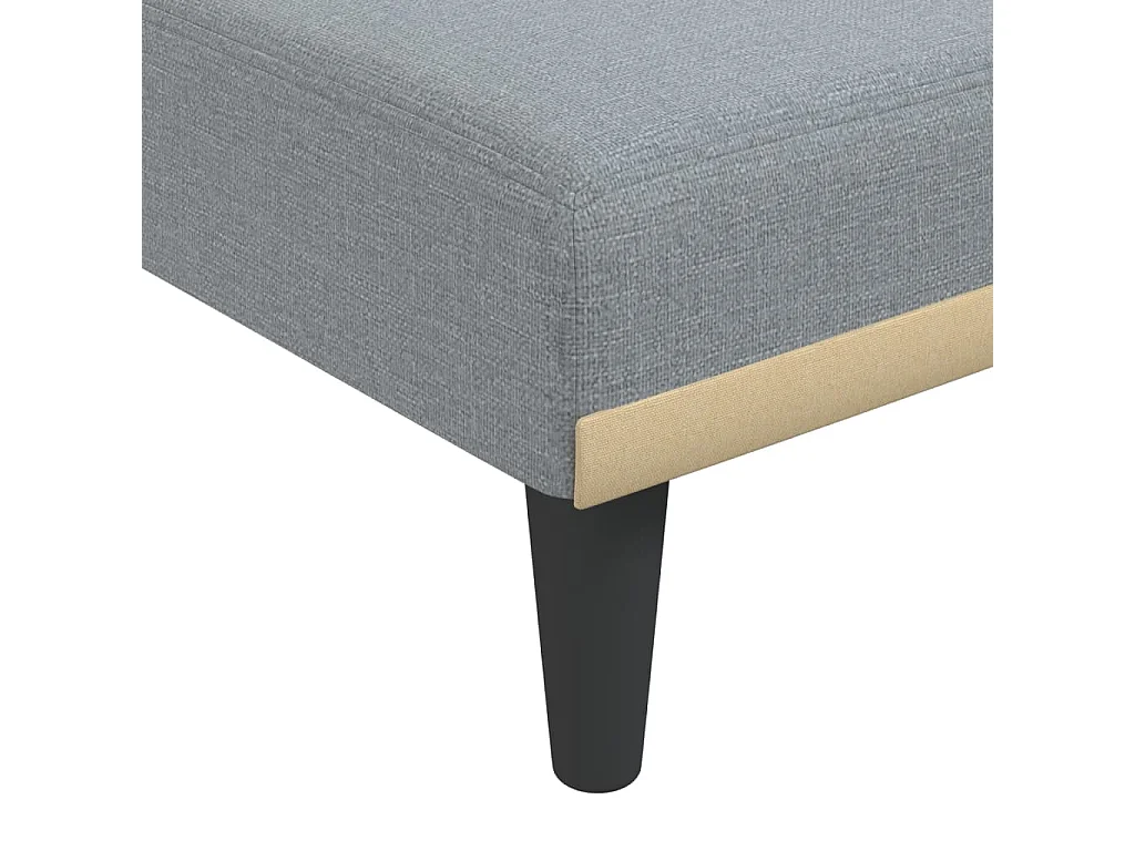 Canapé-lit en forme de L gris clair 275x140x70 cm tissu