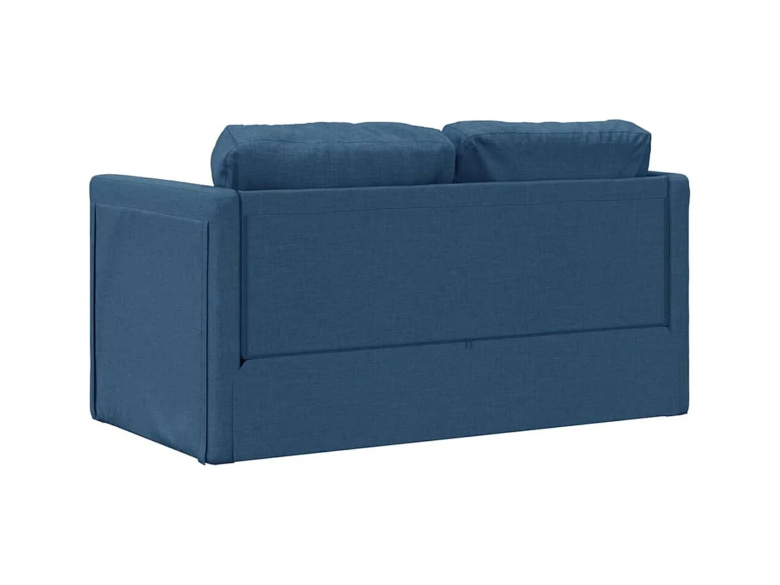 Slaapbank vloermodel 2-in-1 112x174x55 cm stof blauw