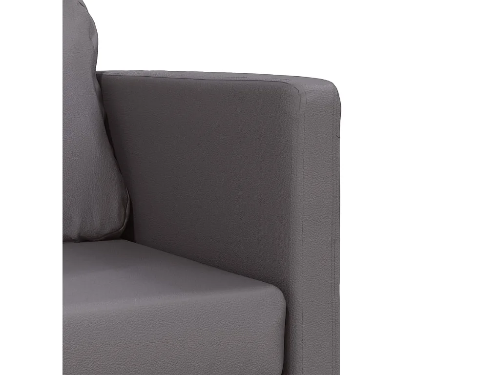 Canapé-lit 2 en 1 gris 112x174x55 cm similicuir