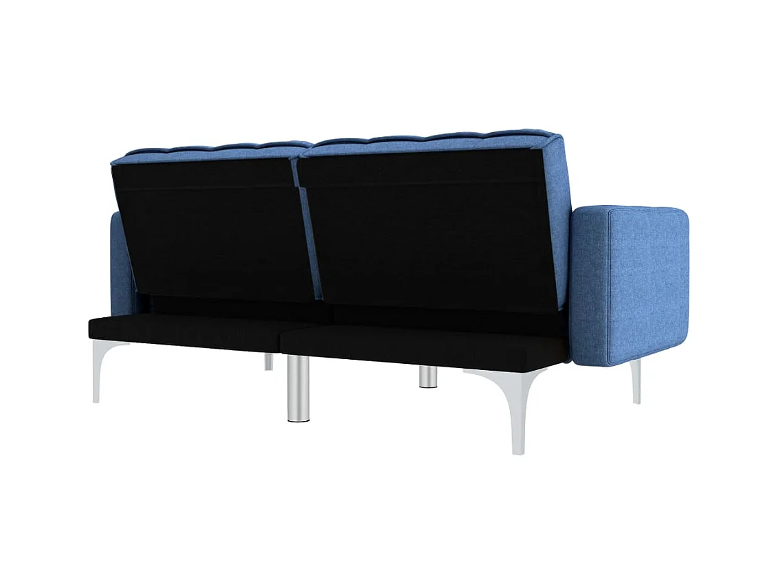 Slaapbank stof blauw