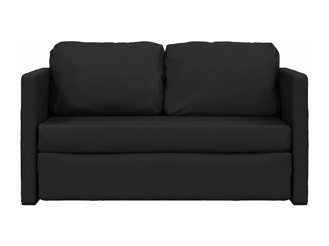 Canapé-lit 2 en 1 noir 112x174x55 cm similicuir