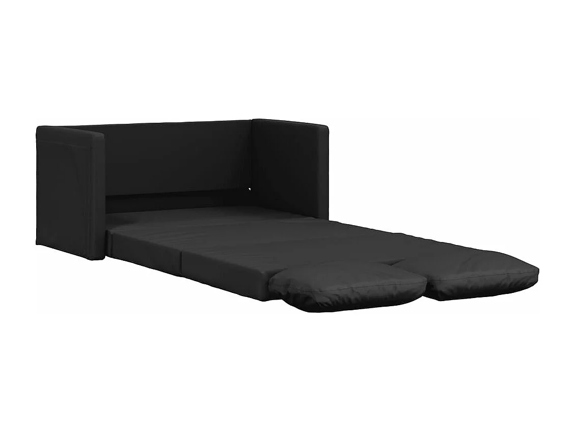 Canapé-lit 2 en 1 noir 112x174x55 cm similicuir