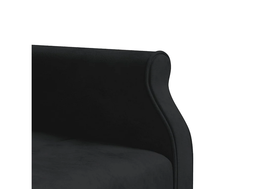 Canapé-lit en forme de L noir 271x140x70 cm velours