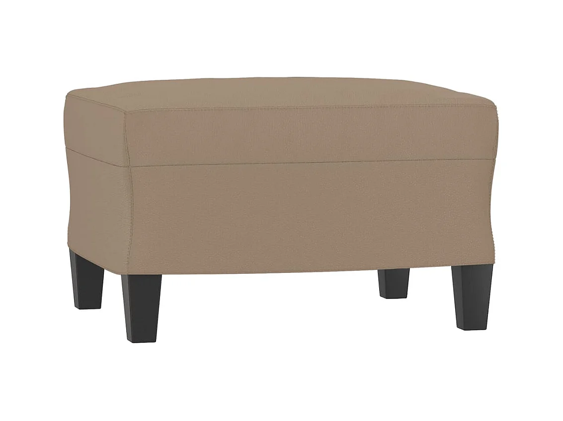 Fauteuil avec repose-pied Cappuccino 60 cm Similicuir