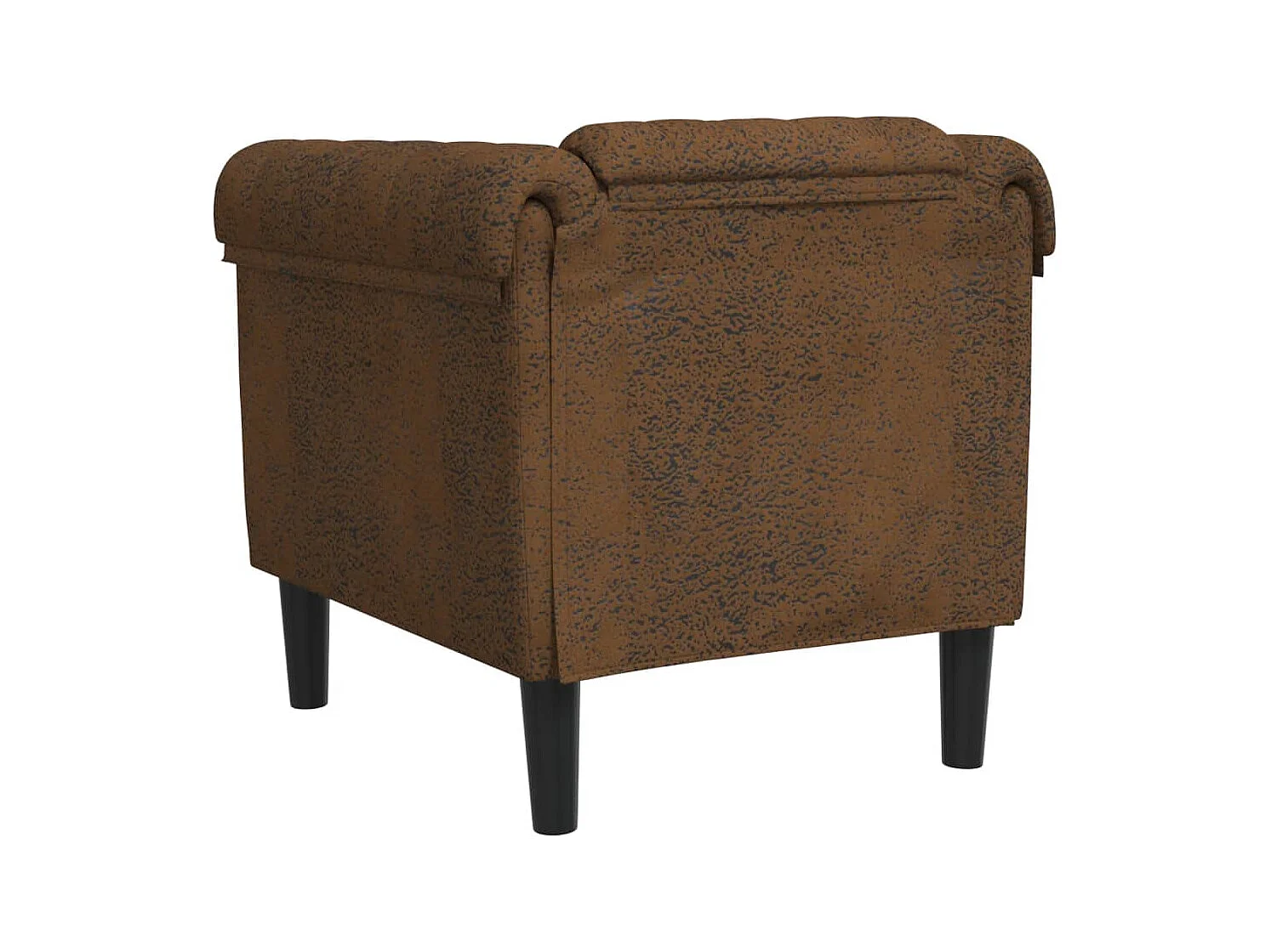 Fauteuil marron velours