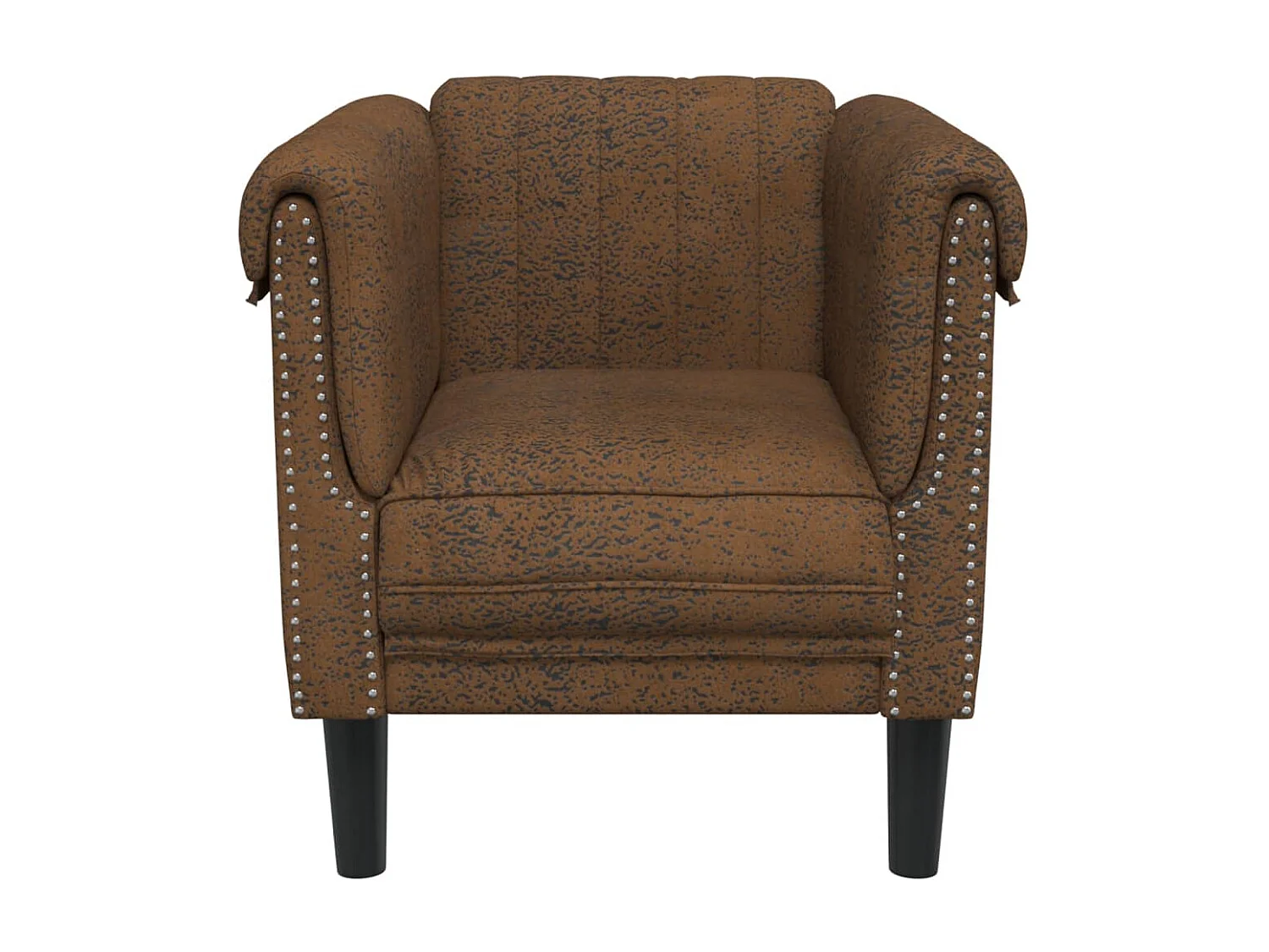 Fauteuil marron velours