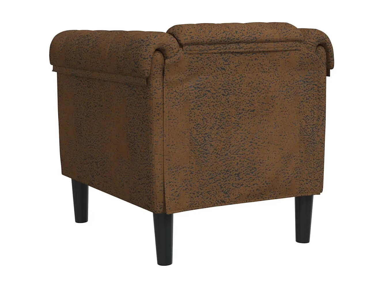 Fauteuil marron velours