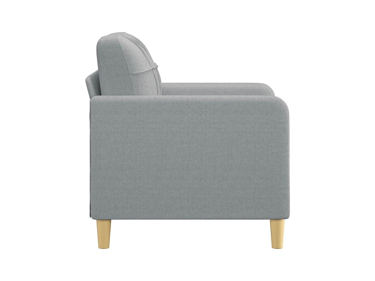 Fauteuil Gris clair 60 cm Tissu