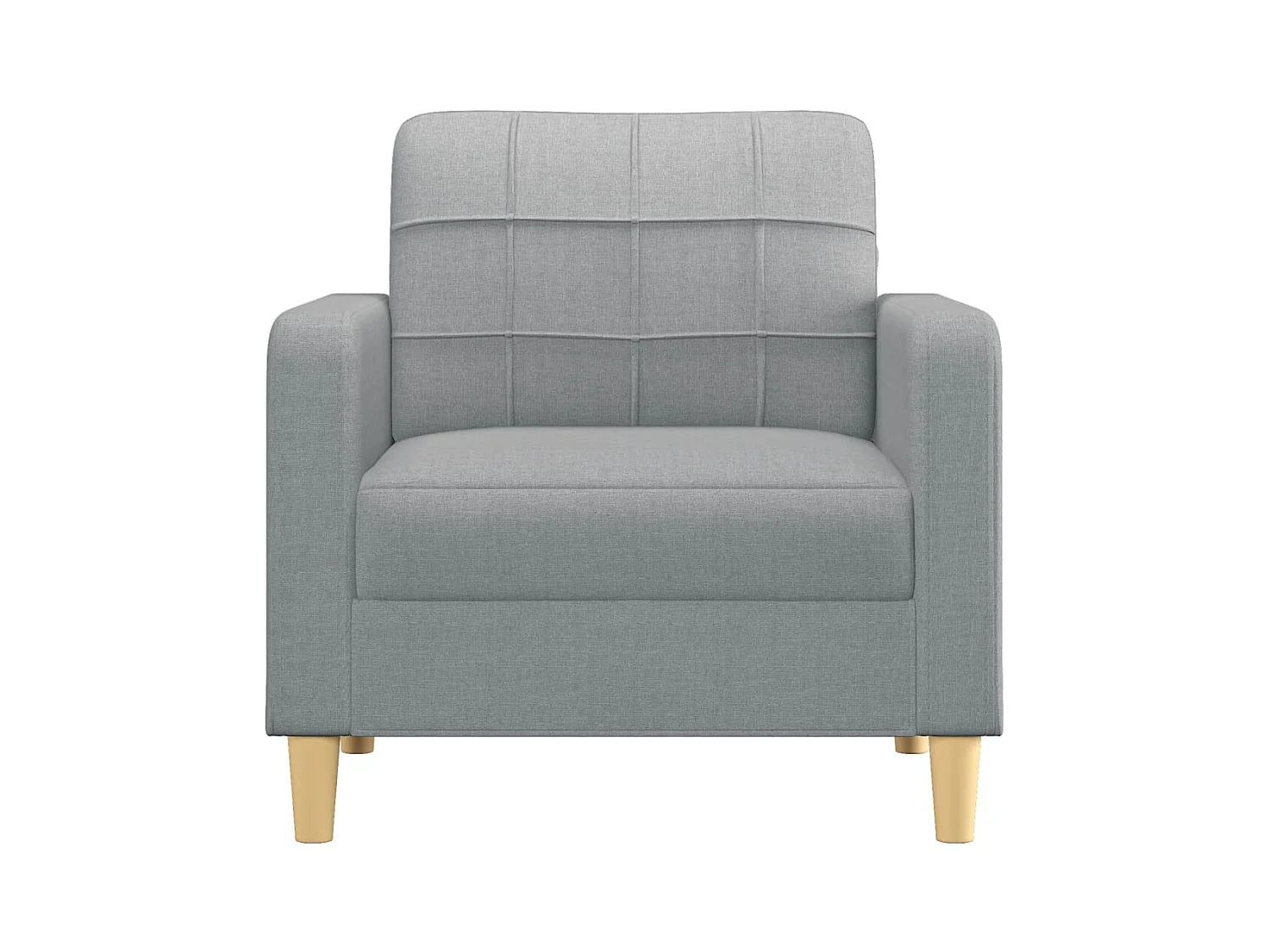 Fauteuil Gris clair 60 cm Tissu