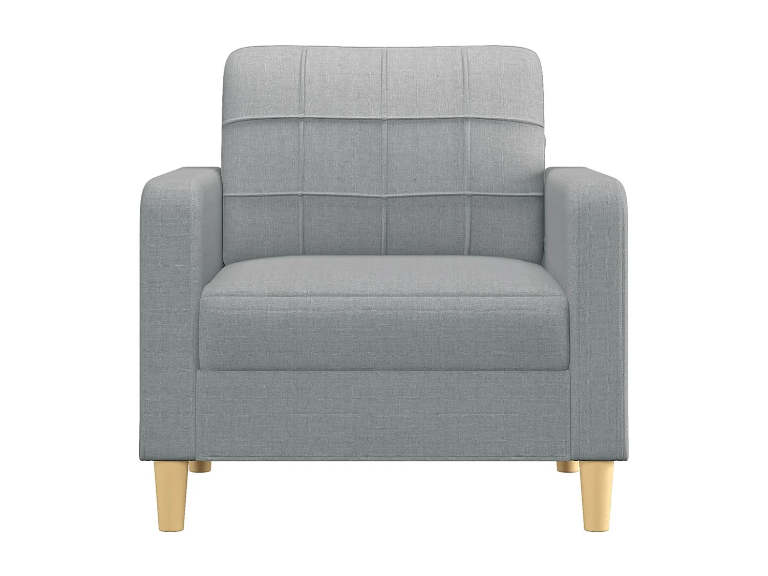 Sillón de tela gris claro 60 cm