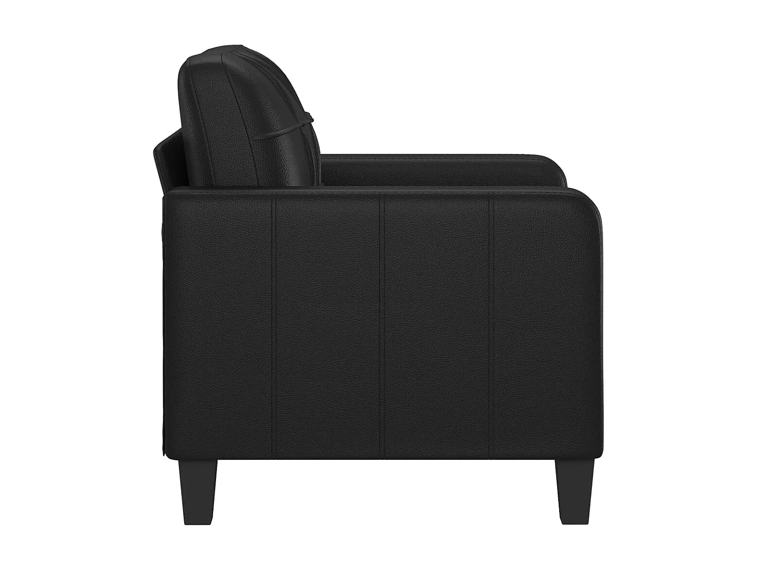 Fauteuil Noir 60 cm Similicuir